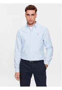 Tommy Jeans Koszula Classic Oxford DM0DM15408 Błękitny Classic Fit. Kolor: niebieski. Materiał: bawełna #1