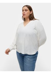 Vero Moda Curve Bluzka Alva 10301890 Biały Regular Fit. Kolor: biały. Materiał: syntetyk #3