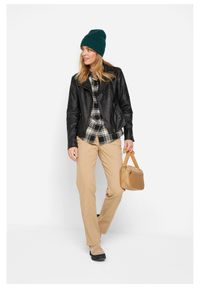 bonprix - Bluzka bawełniana w kratę. Kolor: czarny. Materiał: bawełna #3