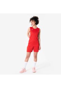 KIPSTA - Koszulka do koszykówki bez rękawów unisex Tank 100. Kolor: czerwony, biały, wielokolorowy. Materiał: materiał, poliester. Długość rękawa: bez rękawów. Sport: koszykówka
