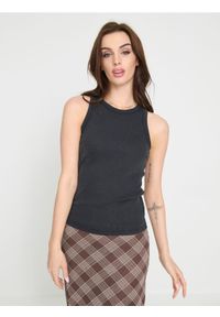 Sinsay - Tank top - czarny. Kolor: czarny