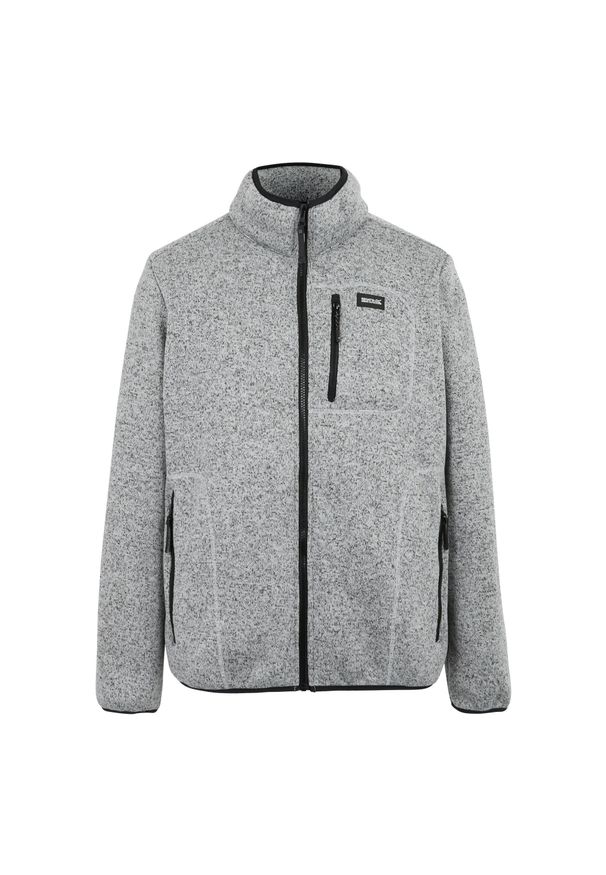 Regatta - Męska Bluza Polarowa Barlee Marl Z Pełnym Zamkiem Błyskawicznym. Kolor: szary, czarny, wielokolorowy. Materiał: polar. Styl: sportowy. Sport: turystyka piesza