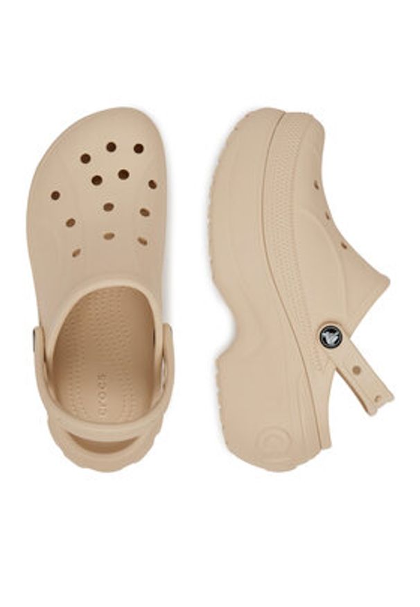 Crocs Klapki BELLA CLOG 210062-11S Beżowy. Kolor: beżowy