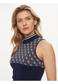 Guess Sweter Lise W3YR26 Z37K0 Granatowy Regular Fit. Kolor: niebieski. Materiał: syntetyk #5