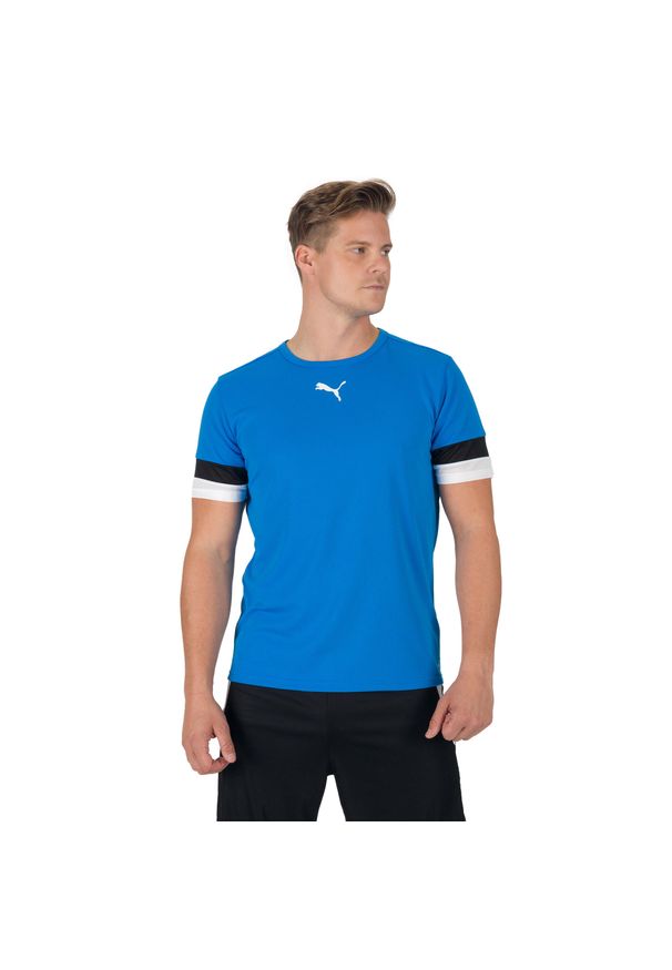 Puma - Koszulka piłkarska męska PUMA teamRISE Jersey. Kolor: czarny, wielokolorowy, niebieski. Materiał: jersey, poliester. Sport: piłka nożna