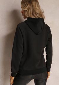 Renee - Czarna Wsuwana Bluza z Kapturem Sivame. Typ kołnierza: kaptur. Kolor: czarny. Materiał: polar. Wzór: nadruk #5