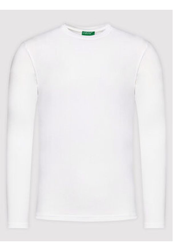 United Colors of Benetton - United Colors Of Benetton Longsleeve 3U53J1F05 Biały Relaxed Fit. Kolor: biały. Materiał: bawełna. Długość rękawa: długi rękaw