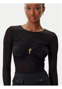 Elisabetta Franchi Body BO-016-57E2-V390 Czarny Slim Fit. Kolor: czarny. Materiał: wiskoza #6