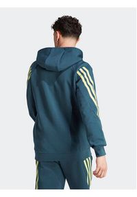 Adidas - adidas Bluza Future Icons 3-Stripes Full-Zip Hoodie IJ8878 Turkusowy Regular Fit. Kolor: turkusowy. Materiał: bawełna #10