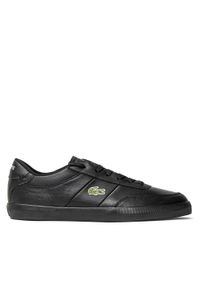 Sneakersy męskie czarne Lacoste Court Master 0120 1 Cma. Kolor: czarny. Materiał: dzianina. Sezon: lato. Sport: bieganie