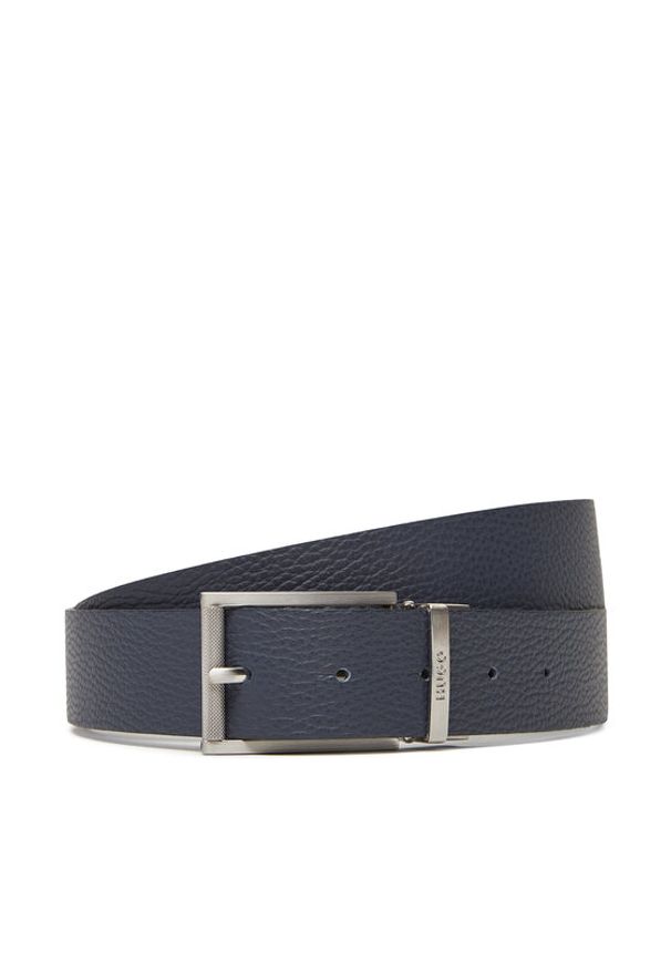 Hugo - HUGO Pasek Męski 50548369 Czarny. Kolor: czarny. Materiał: skóra