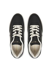 TOMMY HILFIGER - Tommy Hilfiger Sneakersy Chic Fashion Runner FW0FW08695 Czarny. Kolor: czarny. Materiał: skóra #4