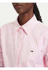 Tommy Jeans Koszula DW0DW19890 Różowy jasny Regular Fit. Kolor: różowy. Materiał: bawełna #4