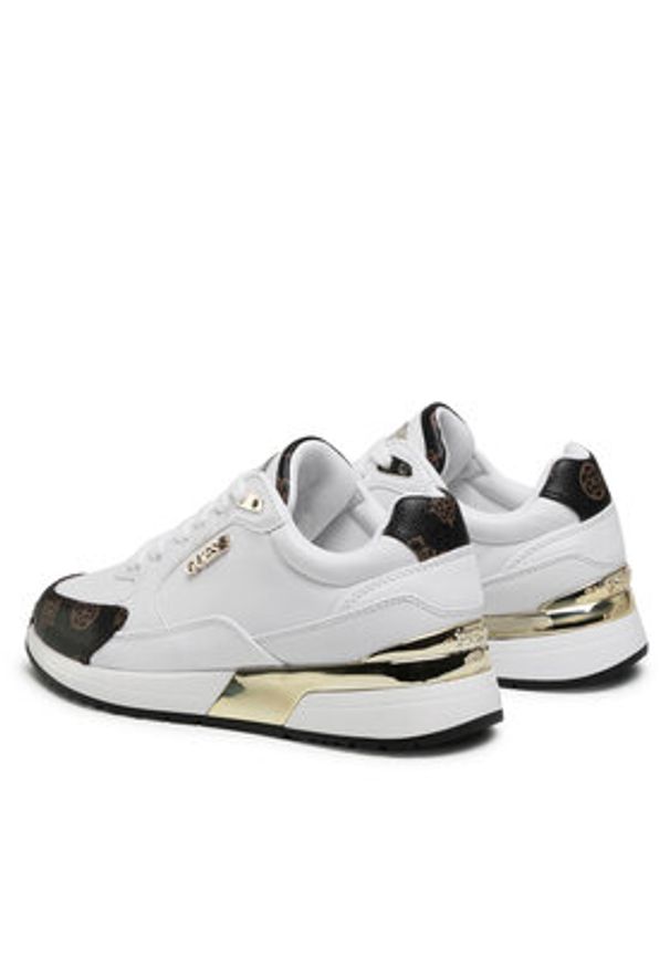 Guess Sneakersy Moxea FL5MOX FAL12 Biały. Kolor: biały. Materiał: skóra