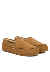 TOMMY HILFIGER - Tommy Hilfiger Kapcie M Driver House FM0FM05617 Brązowy. Kolor: brązowy. Materiał: materiał #4