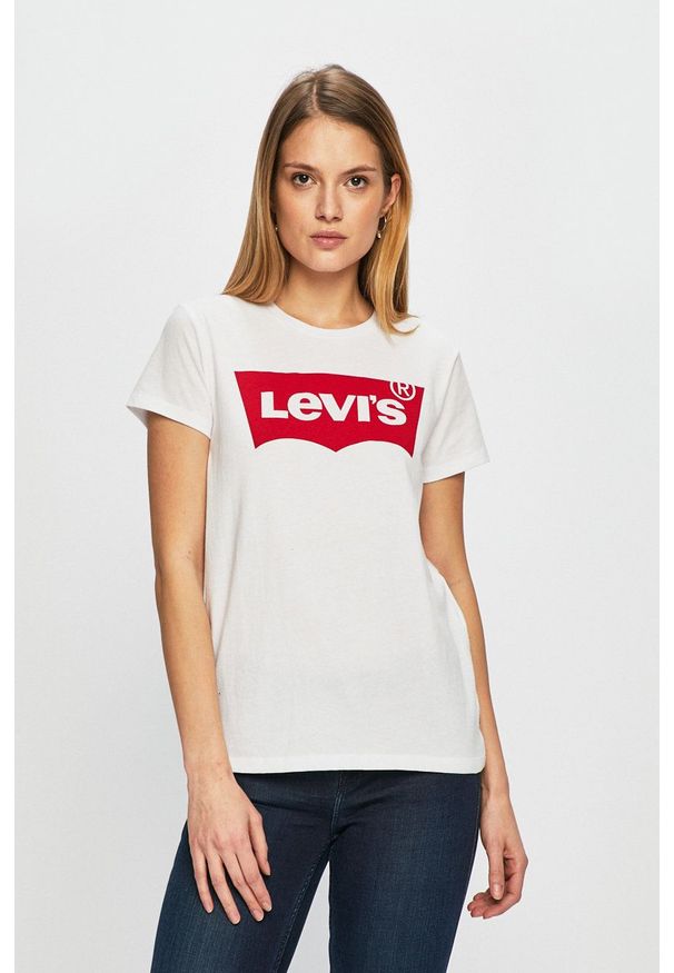 Levi's® - Levi's - Top 17369.0053-H215WOODG. Okazja: na spotkanie biznesowe. Kolor: biały. Wzór: nadruk. Styl: biznesowy