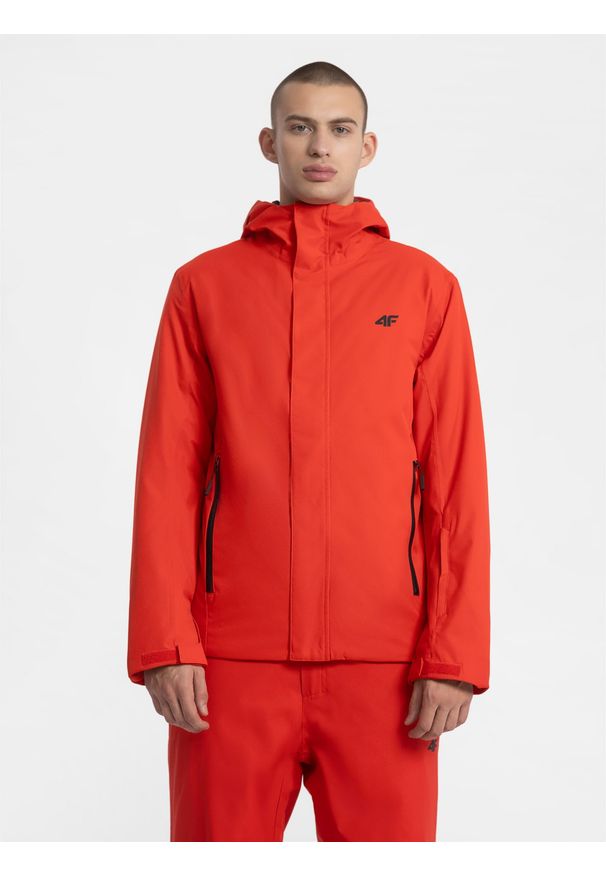 4f - 4F Kurtka narciarska membrana 5 000 męska L. Kolor: czerwony. Materiał: materiał, poliester. Sezon: zima. Sport: narciarstwo