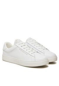 TOMMY HILFIGER - Tommy Hilfiger Sneakersy Essential Court FW0FW08320 Biały. Kolor: biały. Materiał: skóra #4