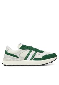 Tommy Jeans Sneakersy Tjm Technical Runner Ess EM0EM01537 Zielony. Kolor: zielony. Materiał: skóra, zamsz