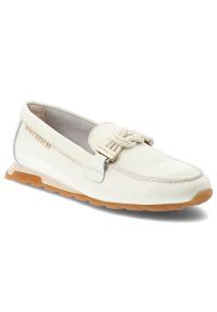 Półbuty damskie Hispanitas, ze skóry naturalnej z wsuwanym krojem oraz zaokrąglonym noskiem, białe, HV264662 Bolero-V26 Panna. Okazja: na co dzień. Kolor: biały. Materiał: skóra. Sezon: wiosna, lato. Styl: casual, klasyczny #4