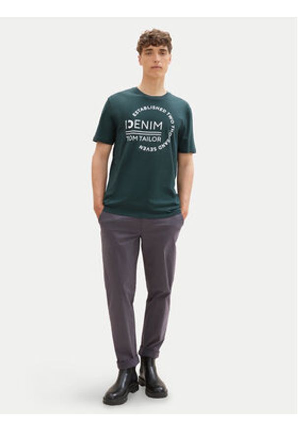Tom Tailor Denim T-Shirt 1043491 Zielony Regular Fit. Kolor: zielony. Materiał: bawełna