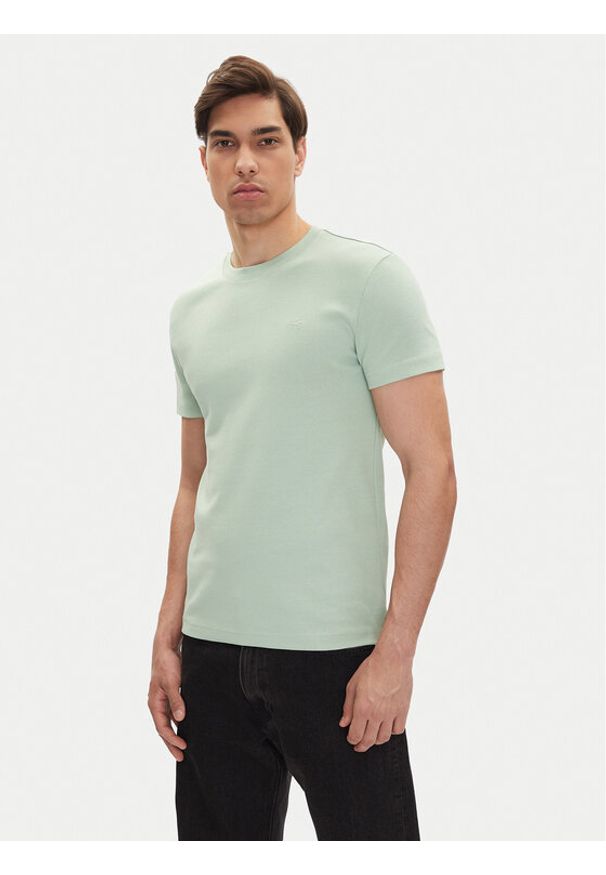 Mustang T-Shirt Allen 1016486 Zielony Slim Fit. Kolor: zielony. Materiał: bawełna