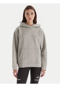 Adidas - adidas Bluza ALL SZN Holiday Glitter Fleece JV5757 Szary Loose Fit. Kolor: szary. Materiał: bawełna #1