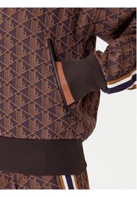 Lacoste Bluza SF7606 Brązowy Regular Fit. Kolor: brązowy. Materiał: syntetyk