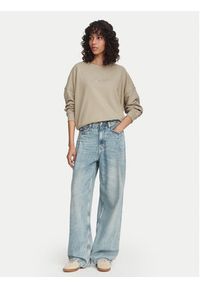 BOSS Bluza C_Ever_5 50565446 Beżowy ciemny Oversize. Kolor: beżowy. Materiał: bawełna #3