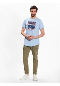 INDICODE T-Shirt Chill 40-934 Błękitny Regular Fit. Kolor: niebieski. Materiał: bawełna #8