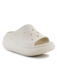 Klapki damskie Crocs Crush Slide Bone Os. Kolor: biały. Materiał: materiał, syntetyk. Styl: sportowy