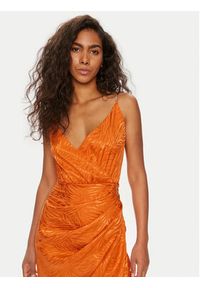 Fracomina Sukienka letnia FQ24SD3009W705F8 Pomarańczowy Slim Fit. Kolor: pomarańczowy. Materiał: wiskoza, syntetyk. Sezon: lato #4