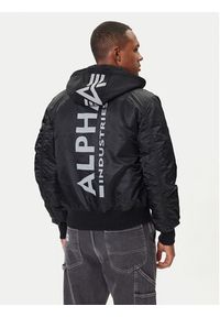 Alpha Industries Kurtka bomber MA-1 Zip Hood Back Print 128113 Czarny Regular Fit. Kolor: czarny. Materiał: syntetyk. Wzór: nadruk #6