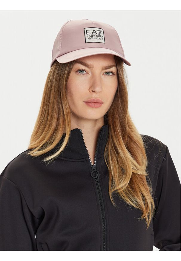EA7 Emporio Armani Czapka z daszkiem 280044 4F100 27372 Różowy. Kolor: różowy. Materiał: poliester, materiał