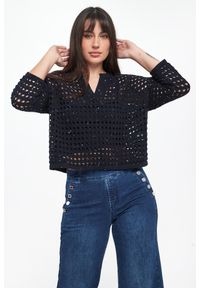Joseph Ribkoff - Sweter damski ażurowy JOSEPH RIBKOFF. Wzór: ażurowy #1
