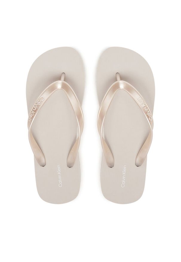 Japonki Calvin Klein. Kolor: srebrny