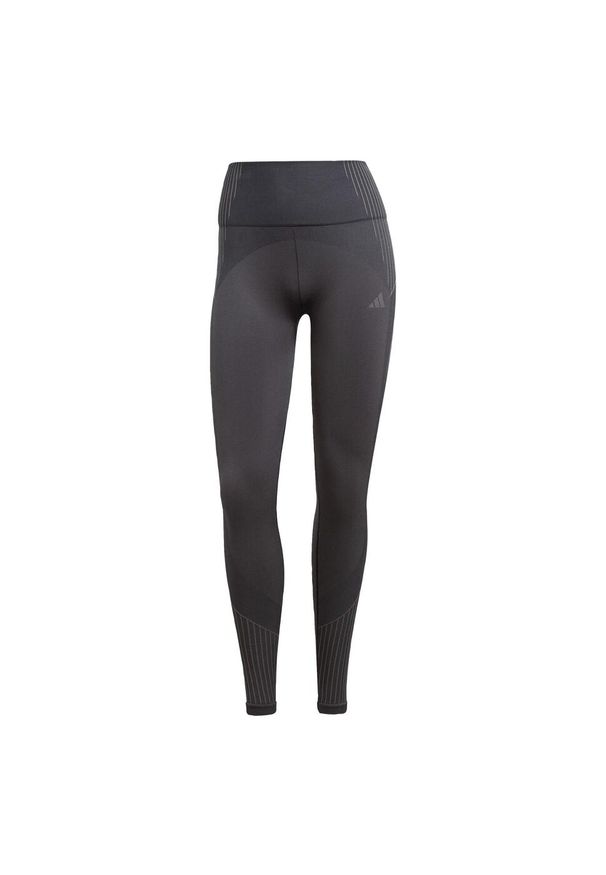 Adidas - Legginsy Seamless Branded 7/8. Kolor: czarny. Materiał: materiał