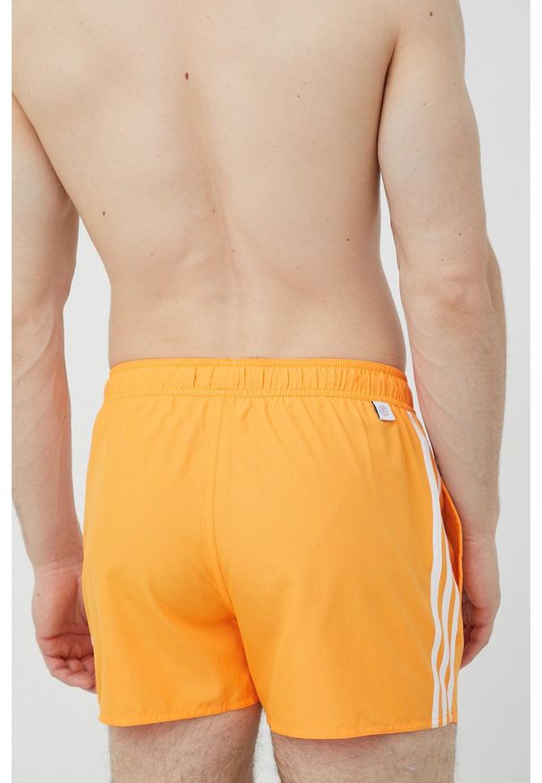 adidas Performance szorty kąpielowe kolor pomarańczowy. Kolor: pomarańczowy. Materiał: materiał. Wzór: aplikacja