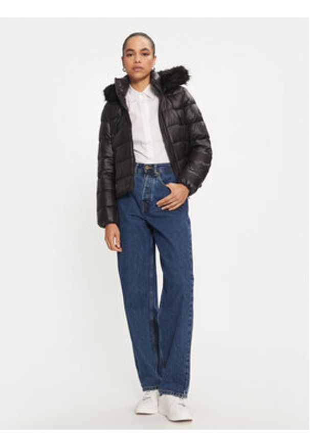 TOMMY HILFIGER - Tommy Hilfiger Kurtka puchowa WW0WW43520 Czarny Regular Fit. Kolor: czarny. Materiał: syntetyk