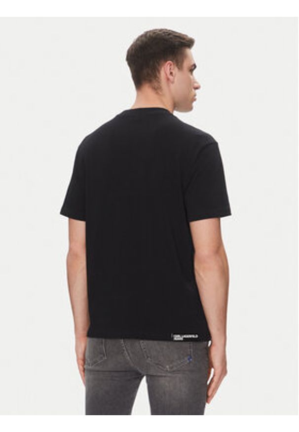Karl Lagerfeld Jeans T-Shirt A2M17036 Czarny Regular Fit. Kolor: czarny. Materiał: bawełna