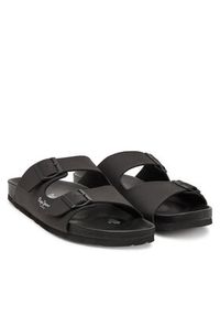Pepe Jeans Klapki PMS90101 Czarny. Kolor: czarny. Materiał: skóra #4
