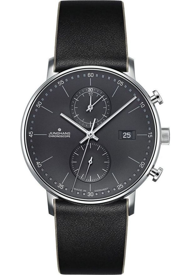 SONY - Zegarek Sony Zegarek męski Junghans 41/4876.00 czarny. Kolor: czarny