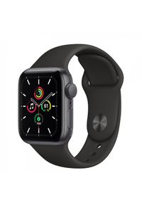 APPLE - Smartwatch Apple Watch SE GPS 40mm aluminium, gwiezdna szarość | czarny pasek sportowy. Rodzaj zegarka: smartwatch. Kolor: czarny. Styl: sportowy #1