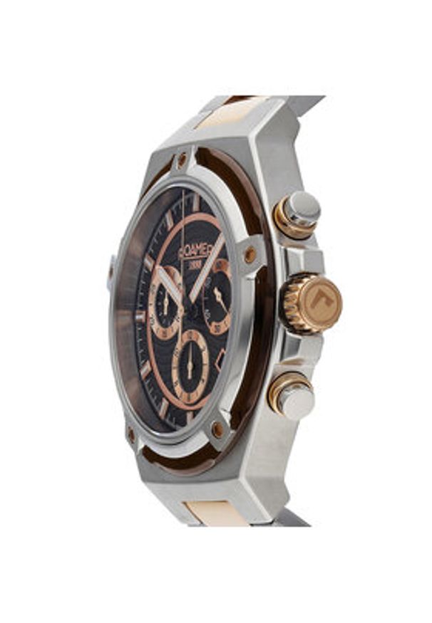 Roamer Zegarek Tempomaster Chrono 221837 49 65 20 Srebrny. Kolor: srebrny