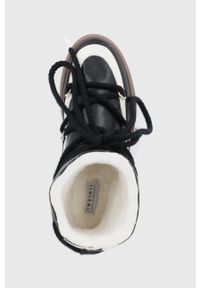 Inuikii - Śniegowce skórzane. Nosek buta: okrągły. Zapięcie: sznurówki. Kolor: czarny. Materiał: skóra #3