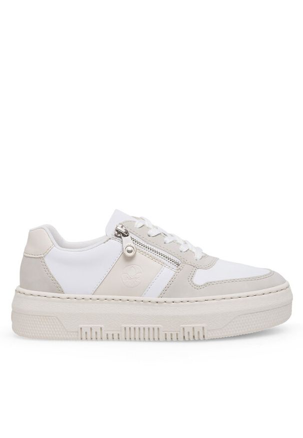 Rieker Sneakersy M1909-80 Biały. Kolor: biały. Materiał: syntetyk