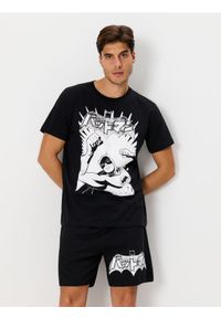 Sinsay - Bawełniana piżama Batman - czarny. Kolor: czarny. Materiał: bawełna. Wzór: motyw z bajki #1