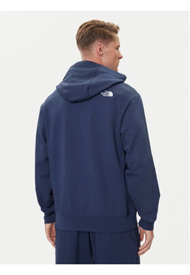 The North Face Bluza Essential NF0A89ES Granatowy Regular Fit. Kolor: niebieski. Materiał: syntetyk
