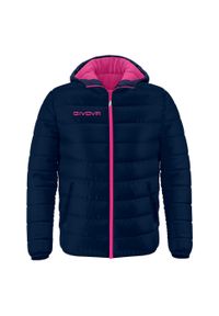 Kurtka pikowana Givova Olanda 3XL – niebieska/łososiowa. Kolor: niebieski, różowy, wielokolorowy. Materiał: puch. Sport: turystyka piesza