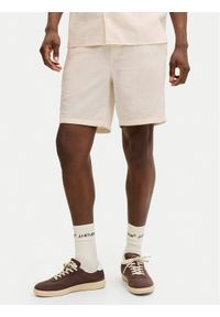 Jack & Jones Szorty materiałowe St.Jaiden 12293471 Kremowy Relaxed Fit. Kolor: kremowy. Materiał: bawełna #1